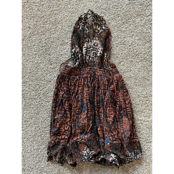 Free People Womens Beach Day‎ Mini Dress, Brown, Small, Halter, Multi-Print /n2 - Picture 4 of 6